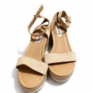 Steve Madden Beige Ankle Strap Sandals